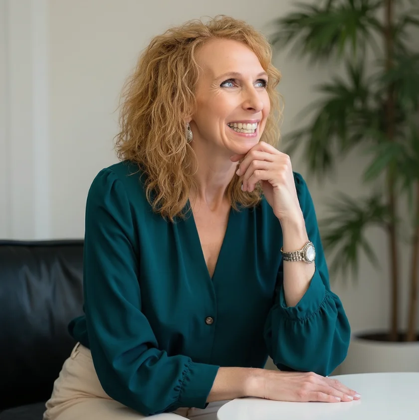 Melissa Montgomery in her office, ready for a conversation
